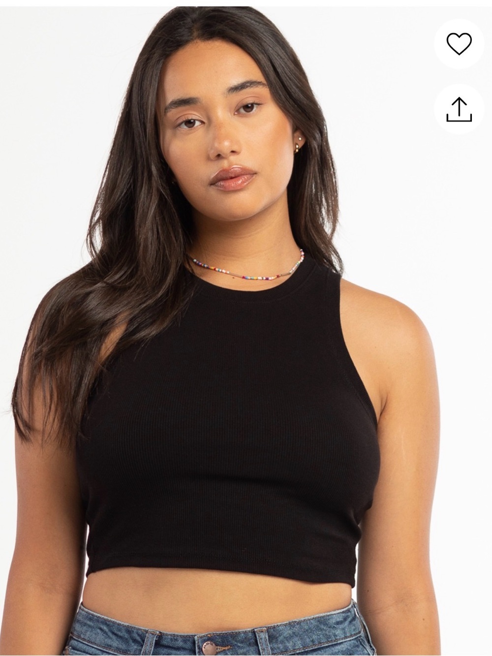 FULL TILT Essentials High Neck Womens Tank Top in Black and Purple